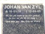 ZYL Johan, van 1978-2005
