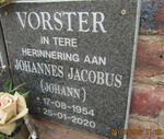 VORSTER Johannes Jacobus 1954-2020