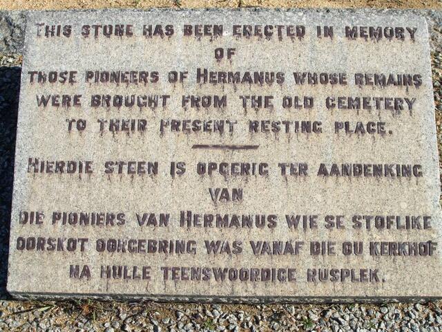 7. Hermanus Pioneers re-interred