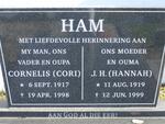 HAM Cornelis 1917-1998 & J.H. 1919-1999