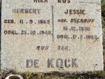 KOCK Herbert, de 1885-1949 & Jessie SHERRIFF 1886-1965