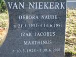 NIEKERK Izak Jacobus Marthinus, van 1924-2001 & Debora NAUDE 1931-1997