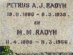RADYN Petrus A.J. 1880-1938 & M.M. 1888-1966