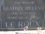 ROUX Beatrix Helena, le 1913-1959 ::  LE ROUX Elizabeth Francina 1939-1995