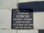 GERICKE Frederick Wilhelm 1924-1998
