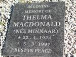 MACDONALD Thelma nee MINNAAR 1924-1997