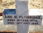 PLUMRIDGE Ann M. 1874-1897