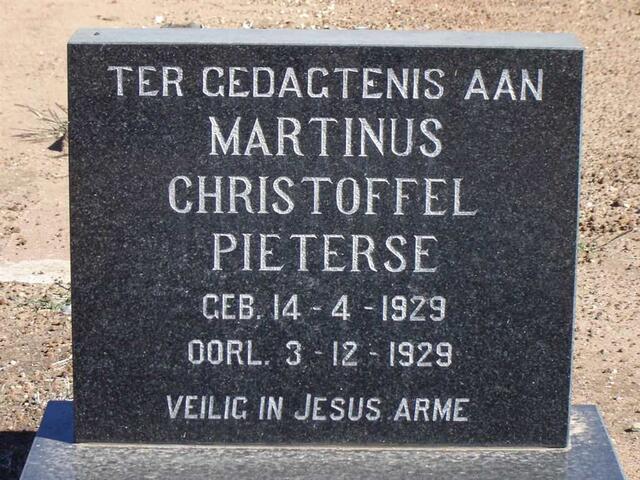 PIETERSE Martinus Christoffel 1929-1929