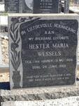 WESSELS Hester Maria nee VAN VUUREN 1906-1962