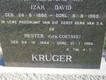 KRUGER Izak David 1882-1965 & Hester COETSEE 1884-1984