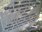VILLIERS I.F.A., de 1889-1980 & Cora Antoinette 1932-1970