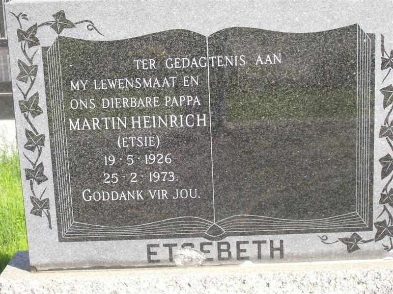 ETSEBETH Martin Heinrich 1926-1973