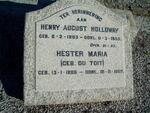 HOLLOWAY Henry August 1883-1955 & Hester Maria DU TOIT 1886-1969