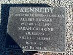 KENNEDY Albert Edward 1902-1991 & Sarah Cathrine JURGENS 1917-1983