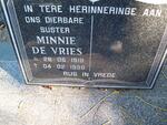 VRIES Minnie, de 1918-1998