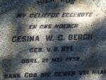 BERGH Gesina W.C. nee V.D. BYL -1938