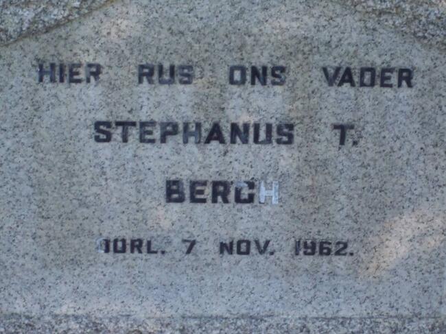 BERGH Stephanus T. -1962