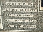 COETZEE Philippus 1945-1945 :: COETZEE Petrus 1945-1945