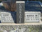 CONRADIE Gert D. 1909-1966 & Maria M. 1912-1973