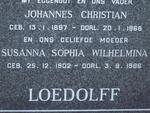 LOEDOLFF Johannes Christian 1897-1968 & Susanna Sophia Wilhelmina 1902-1986