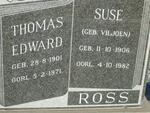 ROSS Thomas Edward 1901-1971 & Susie VILJOEN 1906-1982