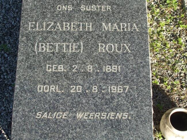 ROUX Elizabeth Maria 1891-1967