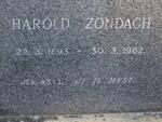 ZONDAGH Harold 1893-1962