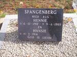 SPANGENBERG Hennie 1912-1989, SPANGENBERG Hansie 1914-
