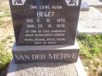 MERWE Helét, van der 1973-1978