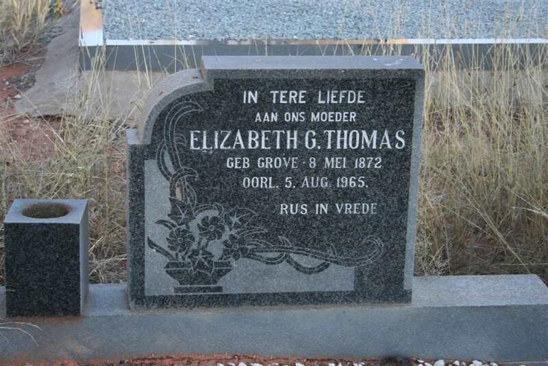 THOMAS Elizabeth G. nee GROVE 1872-1965