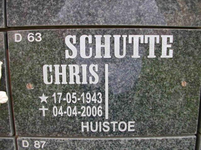 SCHUTTE Chris 1943-2006