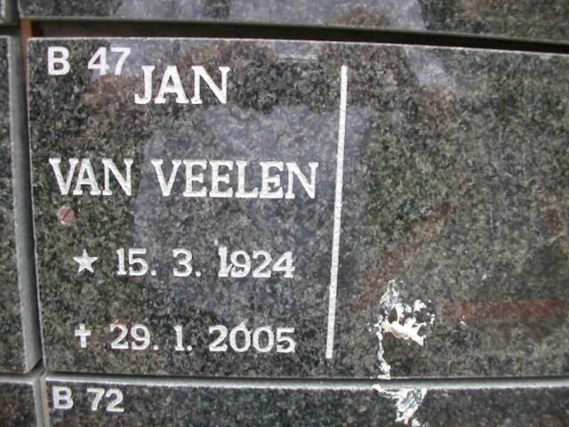 VEELEN Jan, van 1924-2005
