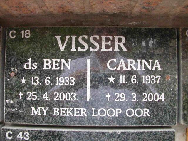 VISSER Ben 1933-2003 & Carina 1937-2004