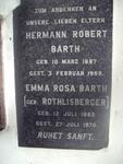 BARTH Hermann Robert 1887-1959 & Emma Rosa ROTHLISBERGER 1882-1970
