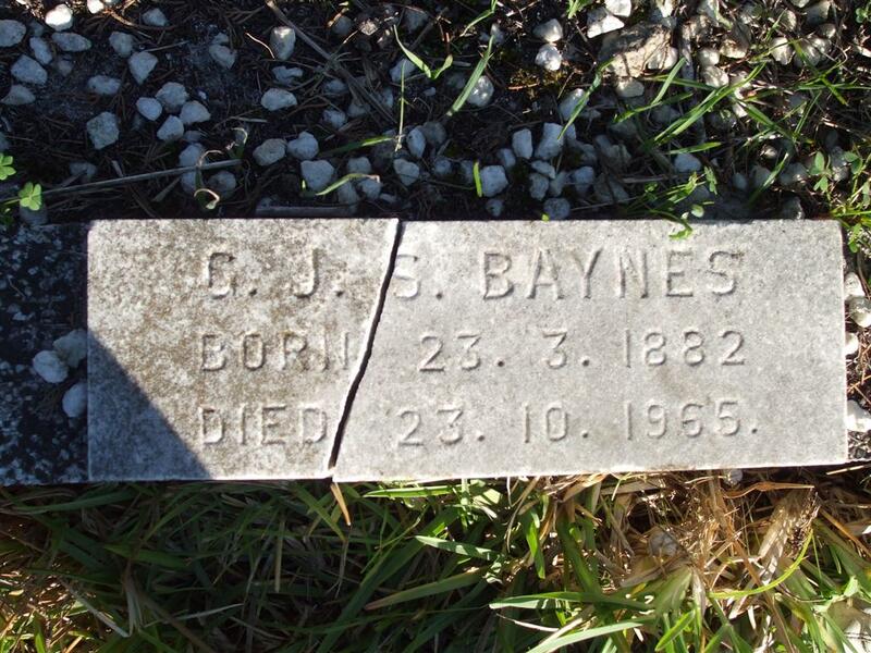 BAYNES G.J. 1882-1965