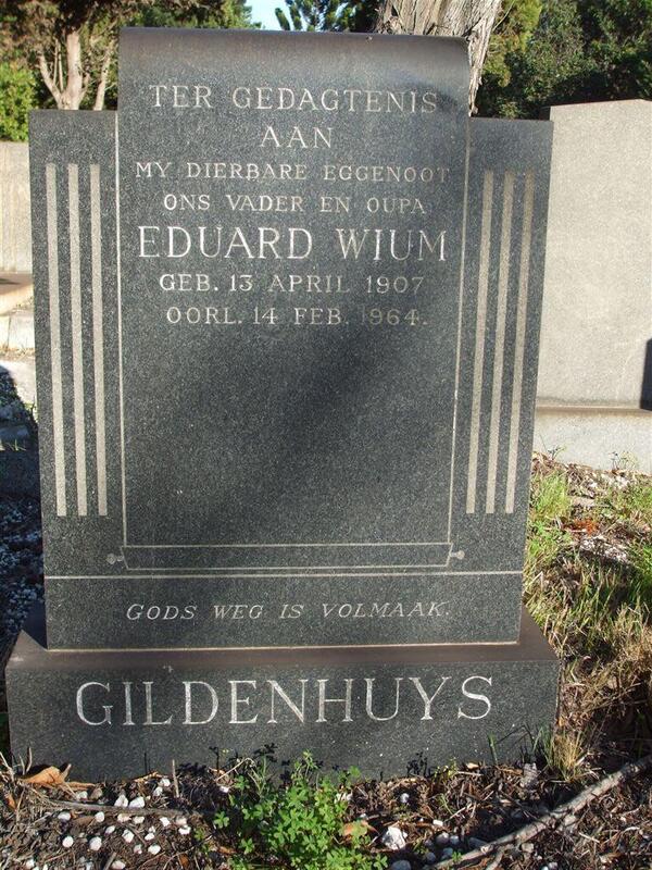 GILDENHUYS Eduard Wium 1907-1964