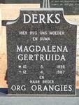 DERKS Magdalena Gertruida 1896-1987 :: ORANGIES Org