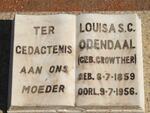 ODENDAAL Louisa S.C. nee CROWTHER 1859-1956