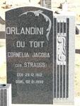 ORLANDINI Cornelia Jacoba formerly DU TOIT nee STRAUSS 1912-1998