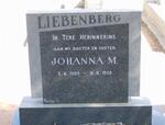 LIEBENBERG Johanna M. 1909-1959
