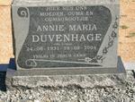 DUVENHAGE Annie Maria nee HUMAN 1931-2004