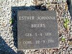BRIERS Esther Johanna 1891-1981