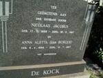 KOCK Nicolaas Jacobus, de 1889-1967 & Anna Aletta BURGER 1889-1967