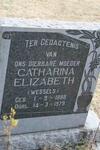 ZIETSMAN Catharina Elizabeth nee WESSELS 1888-1979