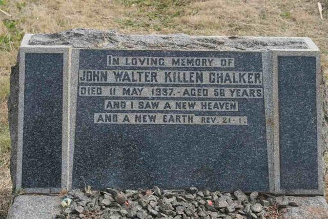 CHALKER John Walter Killen -1937