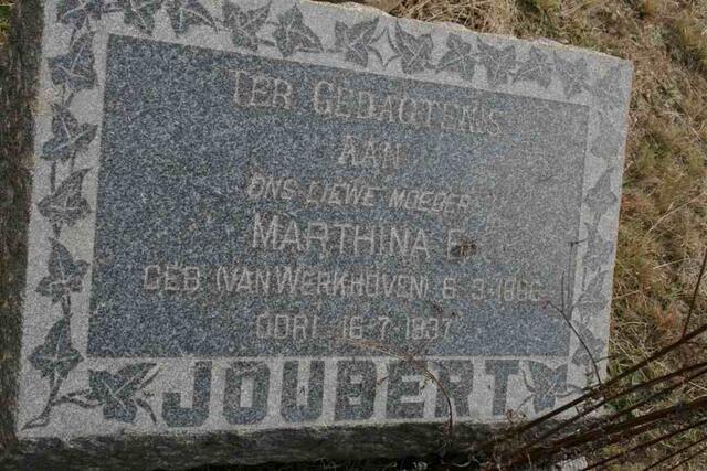 JOUBERT Marthina E. nee VAN WERKHOVEN 1866-1937