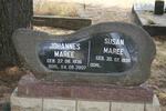 MAREE Johannes 1936-2007 & Susan 1936-
