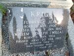 KRIGE Willem Adolph 1904-1985 & Florence Jean 1906-1982