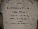 KIESER Elizabeth nee WEGE 1856-1922