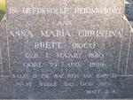 BRETT Anna Maria Christina nee ROUX 1880-1959